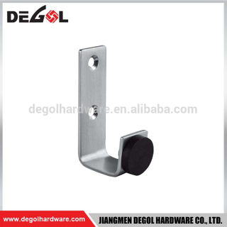 Tope de puerta de goma decorativa montada en acero inoxidable con gancho