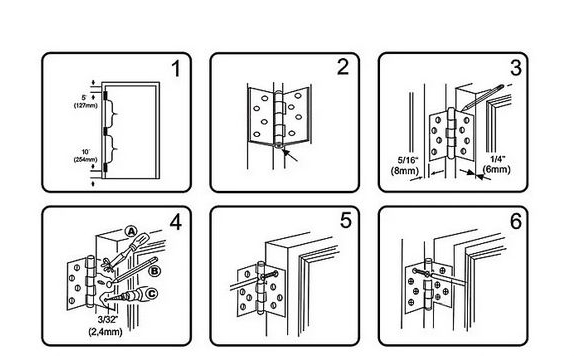 Método de instalación de bisagra de puerta de vidrio.