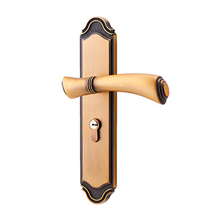 Manija de puerta de latón y cobre antigua, buena venta, con color dorado