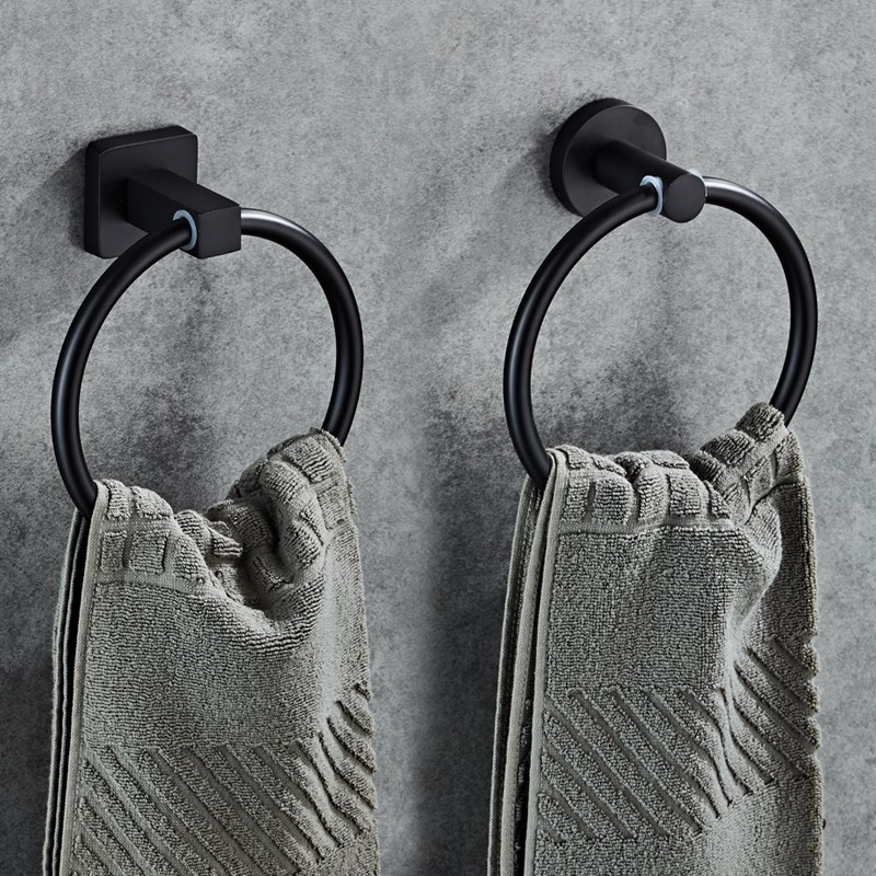 TR1005 Accesorios de baño modernos de acero inoxidable 304, anillo colgante de toalla a prueba de herrumbre para hoteles, barra de toalla de baño de lujo
