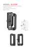 SL1038 Cerradura de puerta corrediza de aluminio con contraseña, estrecha, de aluminio, moderna y lujosa, de 85 mm Cerradura de puerta corrediza de acero inoxidable de diseño moderno con cuerpo de material de zinc 