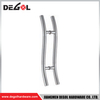 YE112 Herraje para puerta de cristal cromado satinado negro