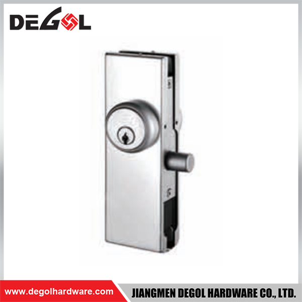 YE211 Herraje para puerta de cristal cromado satinado negro