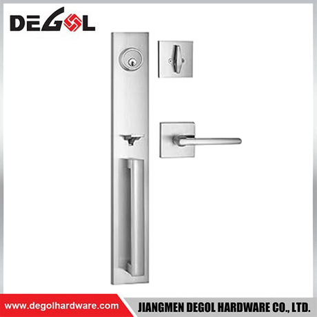 DDL1006 Juego completo de cerraduras de manija de puerta de hotel con palanca de entrada de seguridad para puerta de privacidad de acero inoxidable