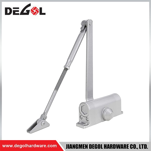 Muelle de puerta ajustable hidráulico de seguridad DCL1002 con puntales de gas Cierrapuertas automático con resorte oculto de arriba
